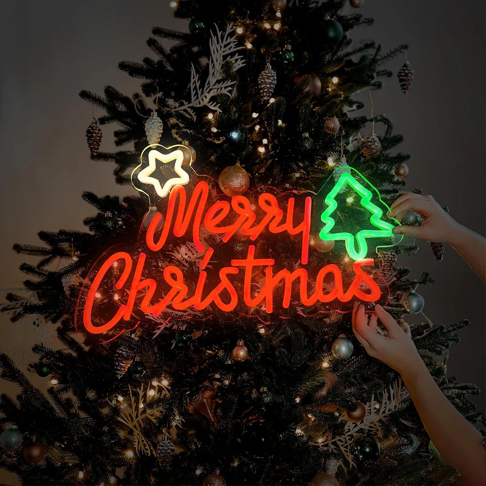 The Red Merry Christmas Sign